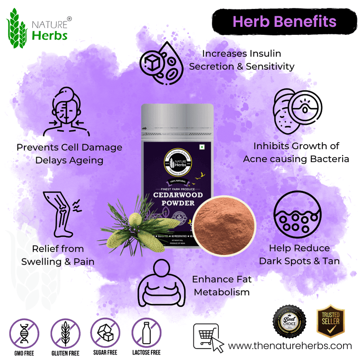 Cedarwood Powder Devdaru Deodar For Acne Support - INNOVEDA