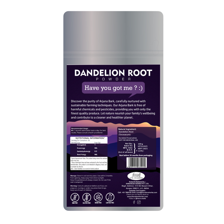 Dandelion Root Powder For Liver Health