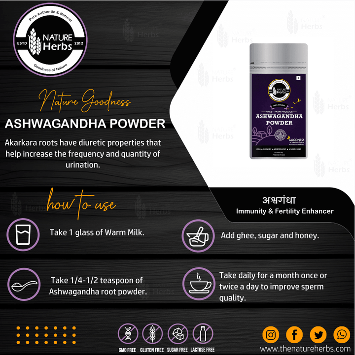 Ashwagandha Root Powder For Men Health - INNOVEDA
