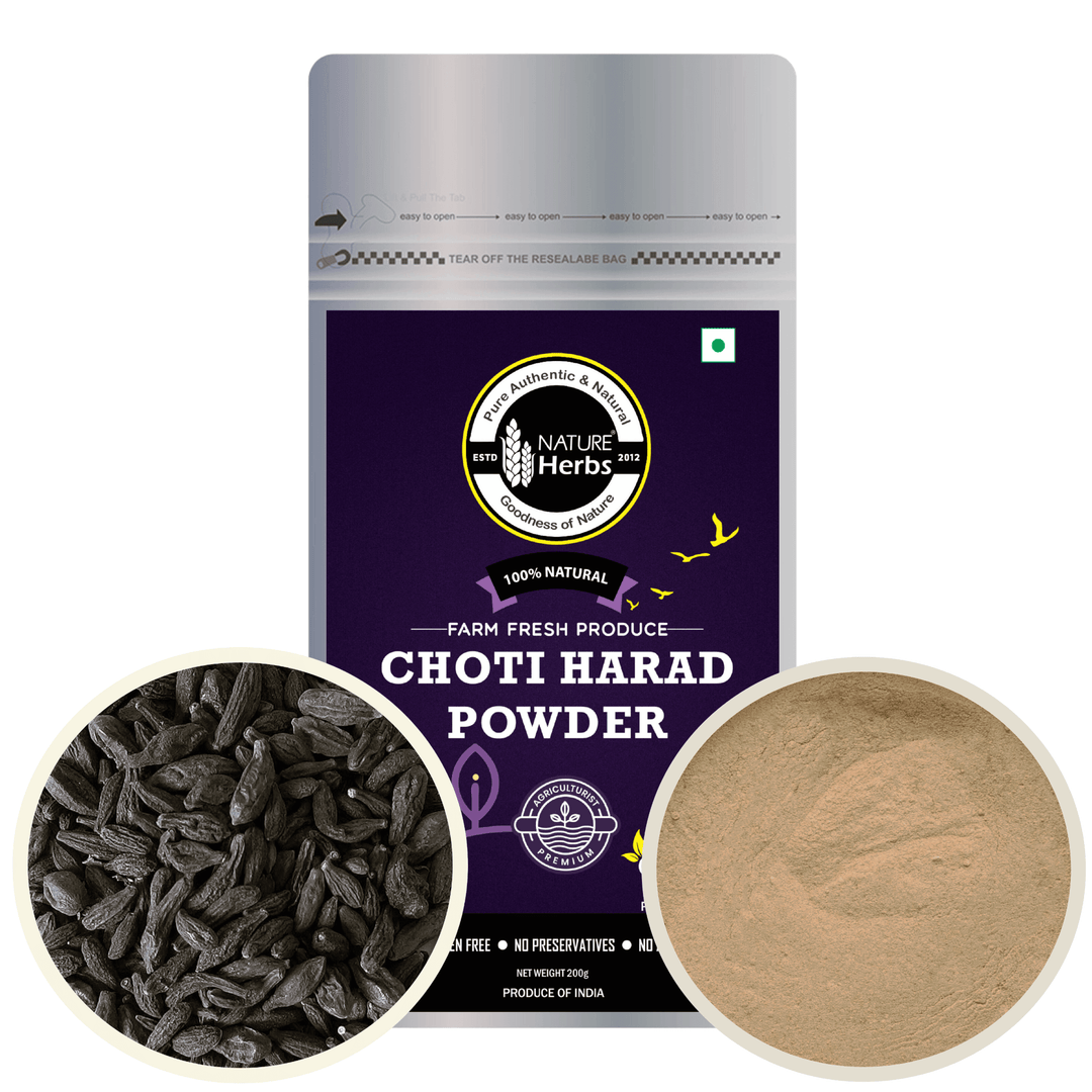Choti Harad Powder (Churna) Kali Harad,Black Himej For Digestive care - INNOVEDA