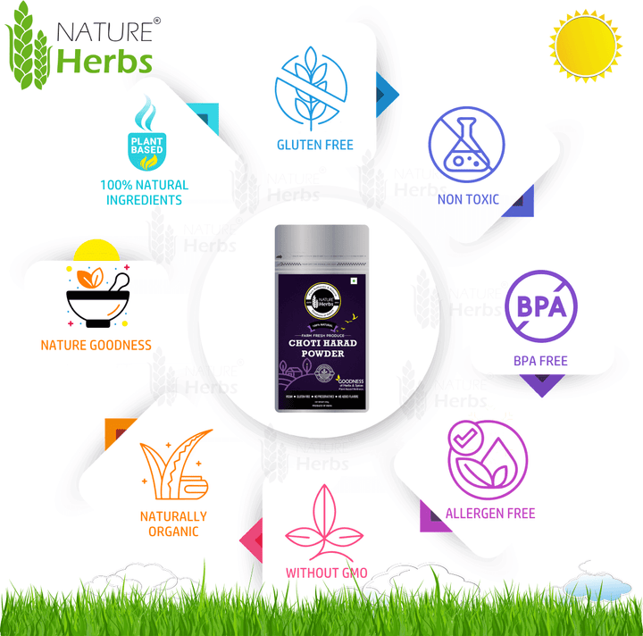 Choti Harad Powder (Churna) Kali Harad,Black Himej For Digestive care - INNOVEDA