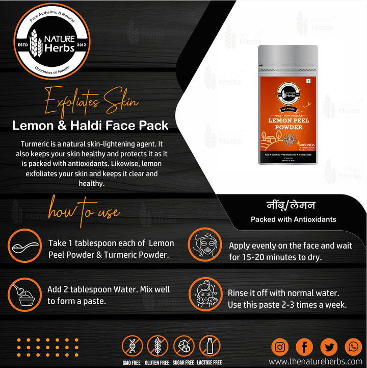 Lemon Peel Powder Citrus Lemon - INNOVEDA