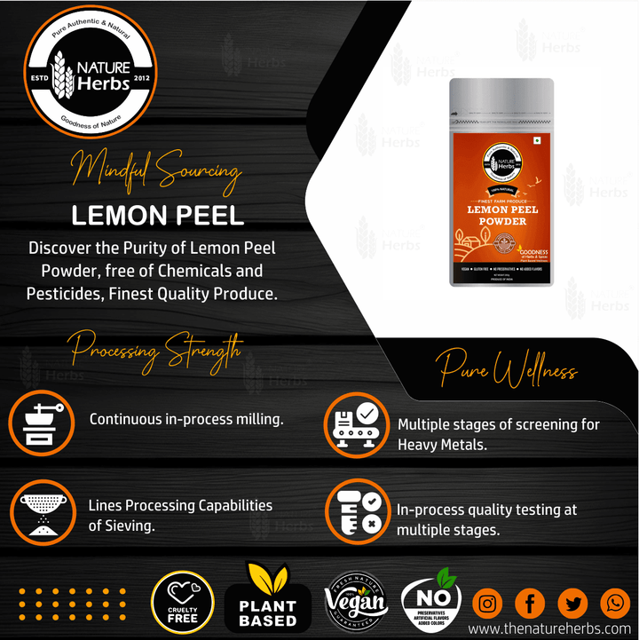 Lemon Peel Powder Citrus Lemon - INNOVEDA