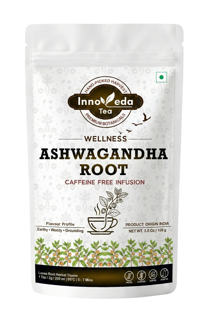 Thé de racine d'Ashwagandha pour la masse et la force musculaires | Énergie et endurance