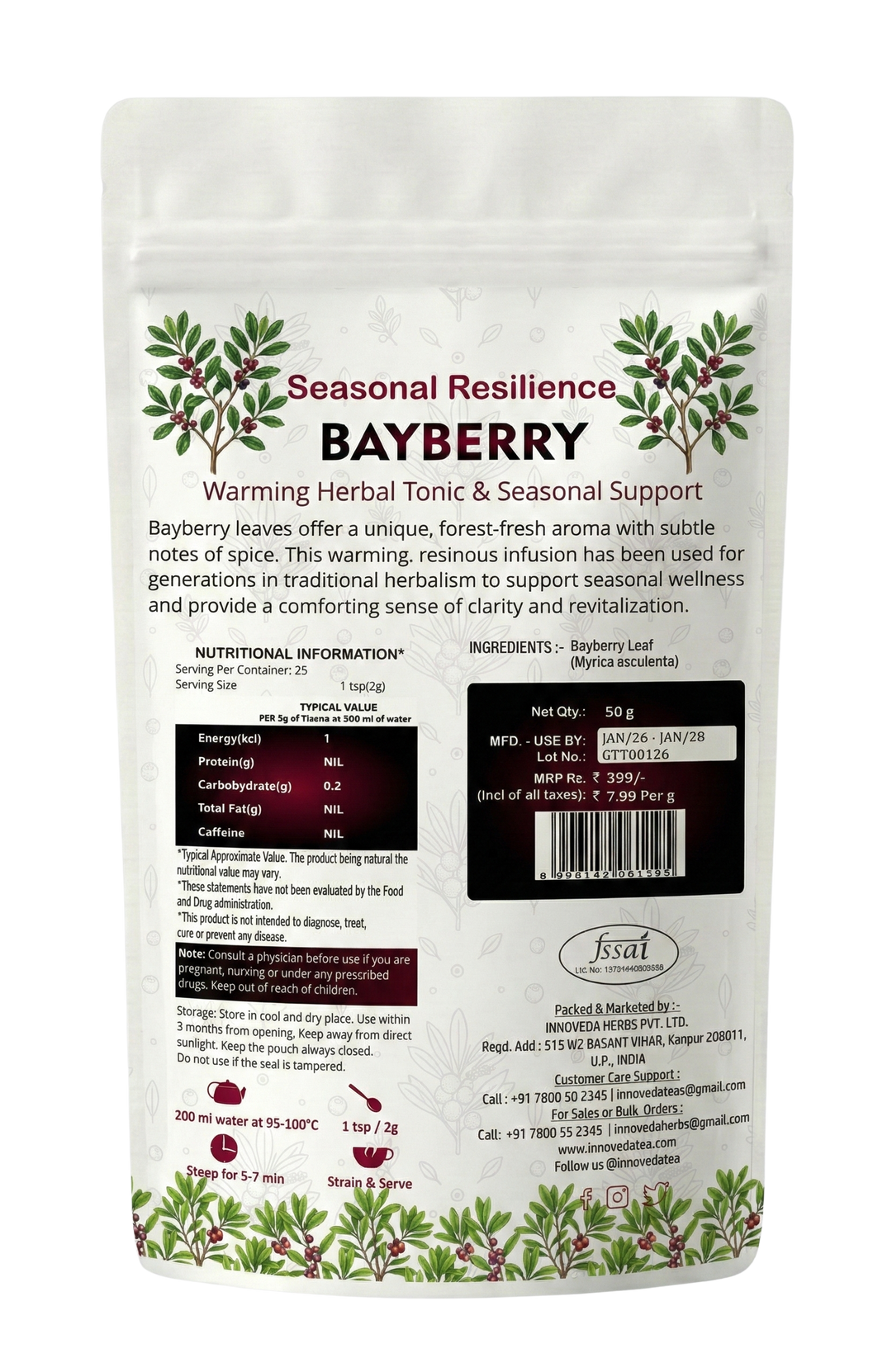 Bayberry Leaf Infusion 50 Grams