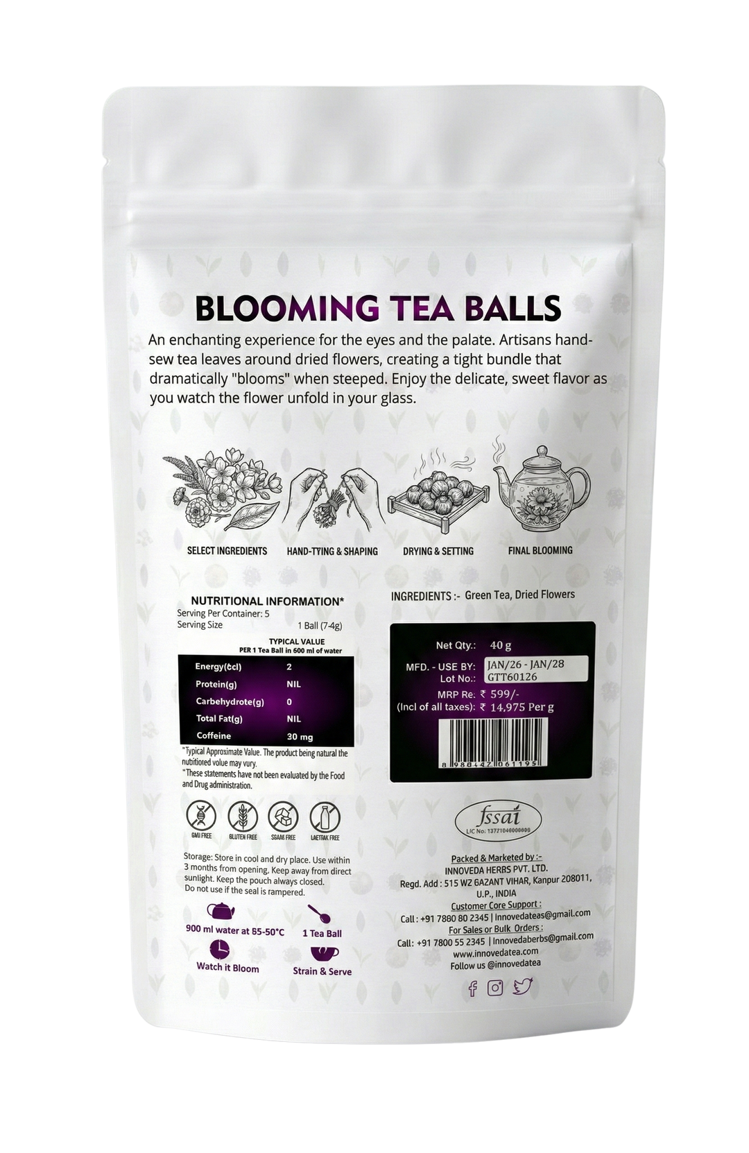 Blooming Tea Ball 40 Grams