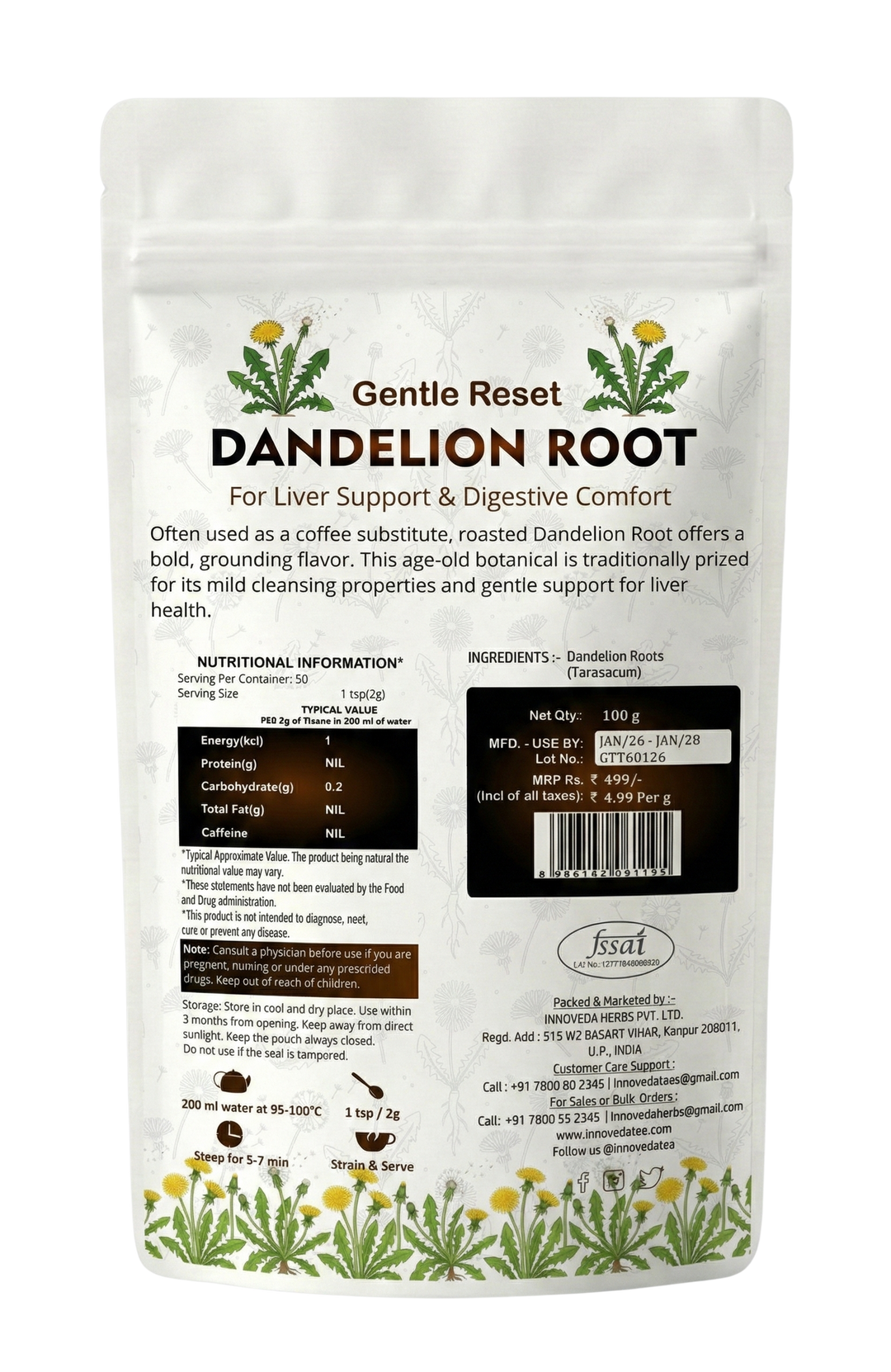 Dandelion Root Infusion 100 Grams
