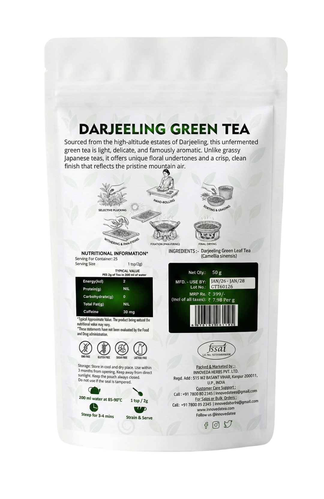 Grüner Darjeeling-Tee