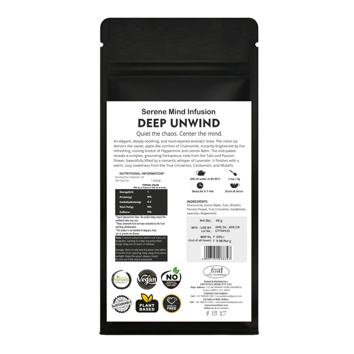 Deep Unwind Tea (30 Tea Cups) 60 Grams