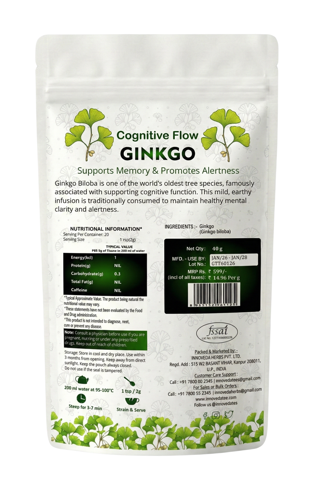Thé cérébral au ginkgo