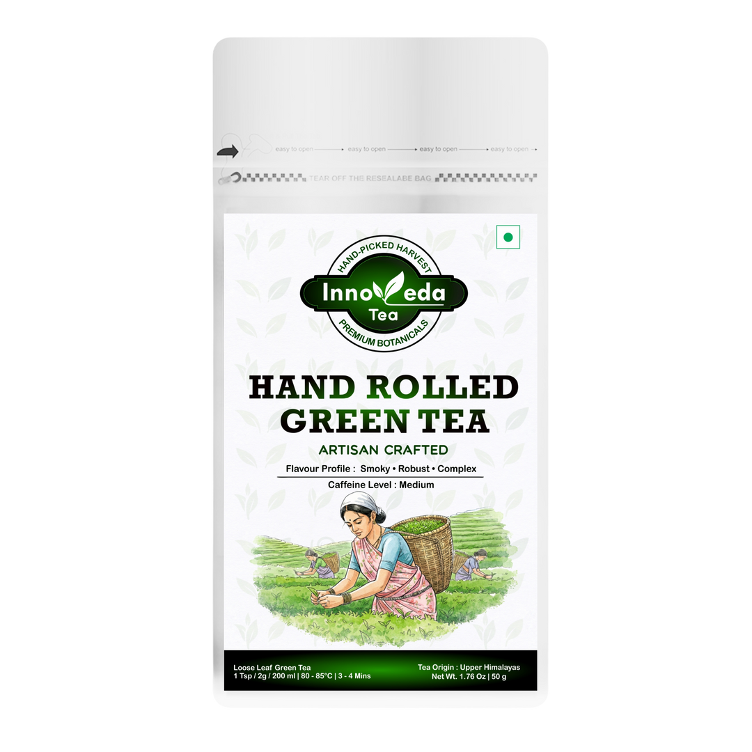 Handgerollter grüner Tee