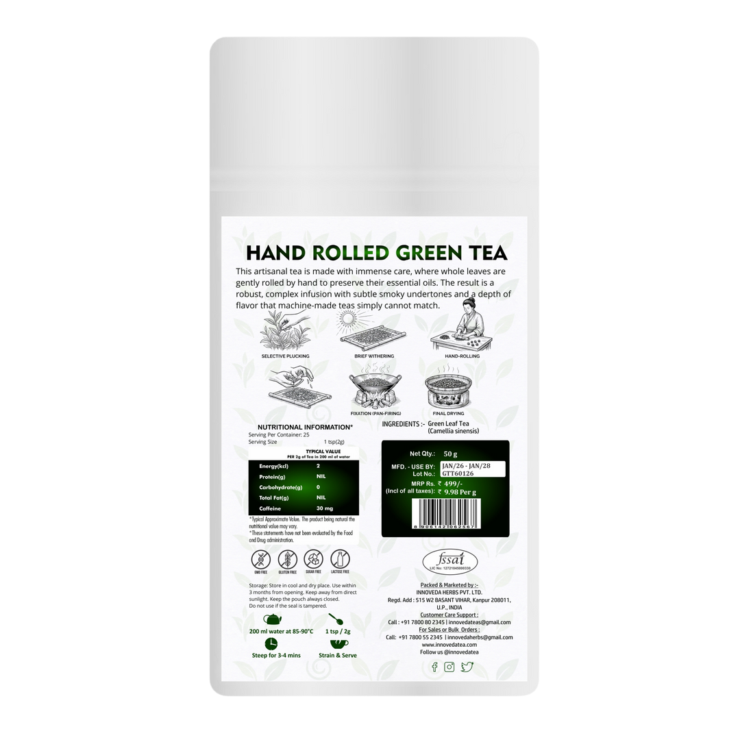 Handgerollter grüner Tee