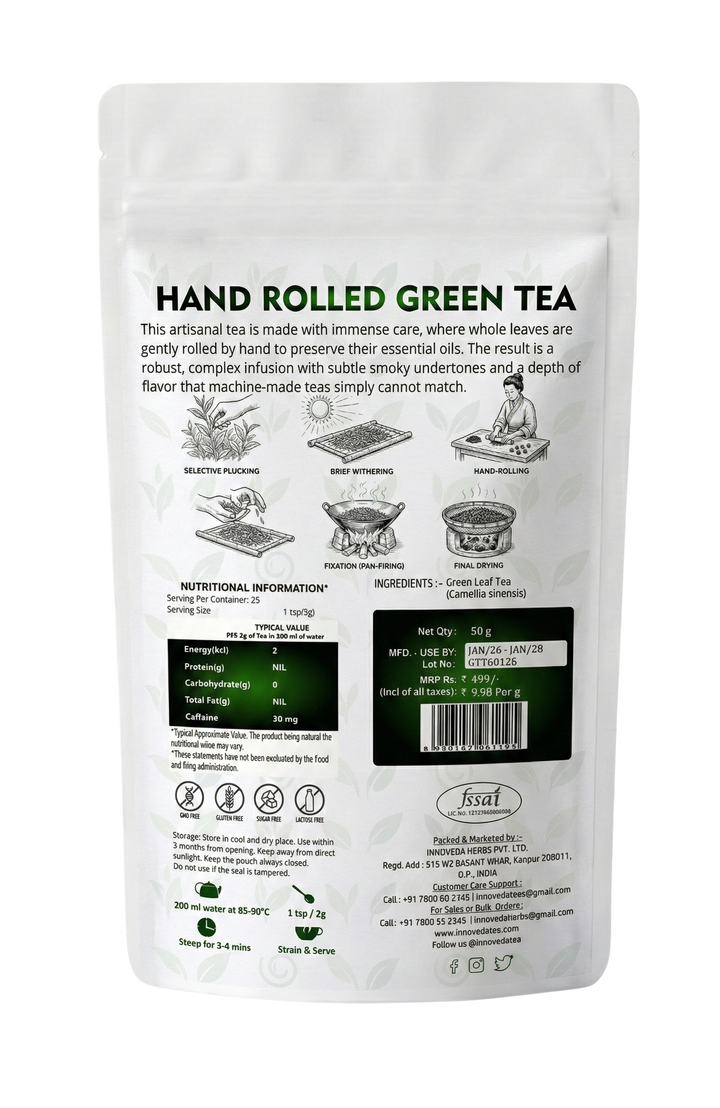 Handgerollter grüner Tee