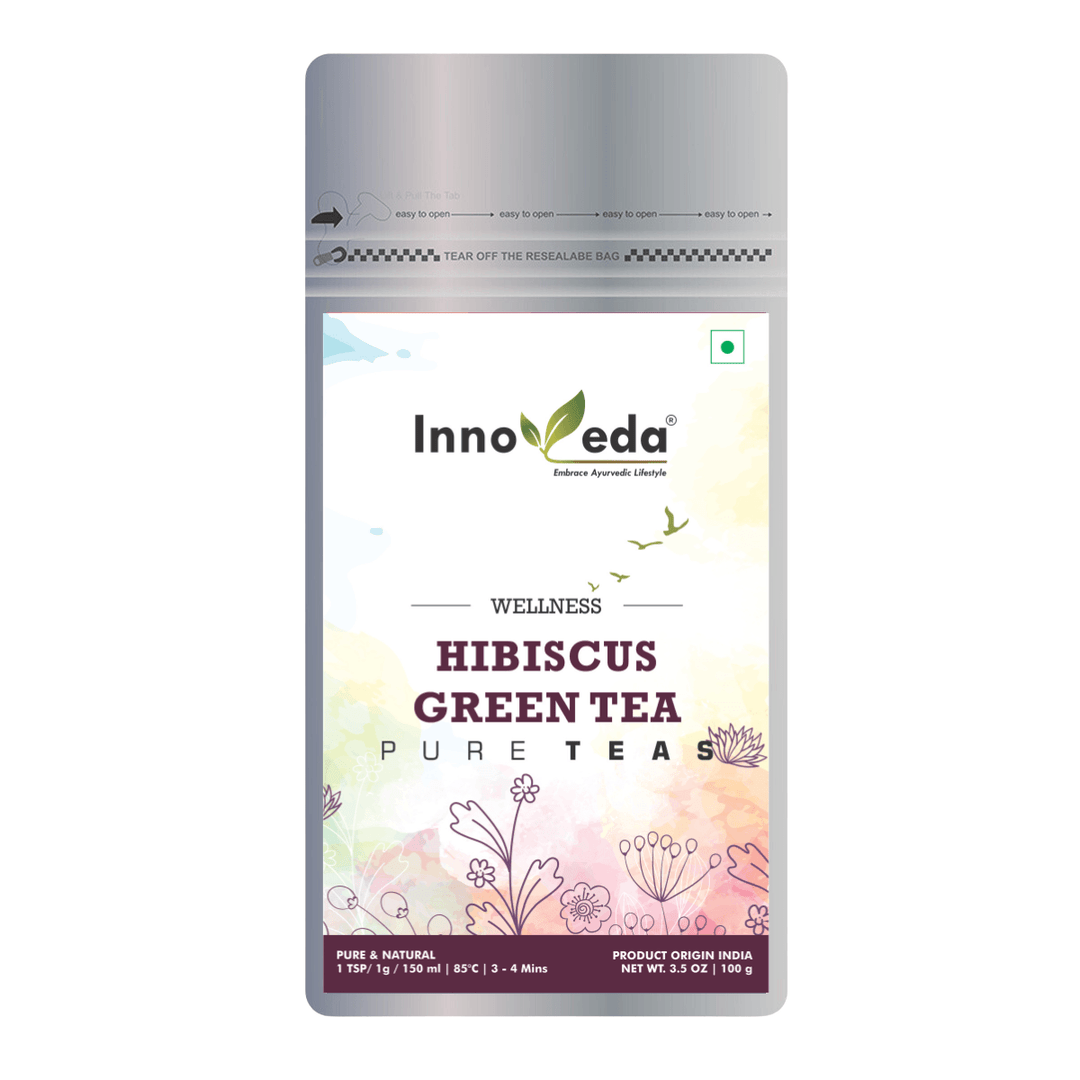 Hibiscus Green Tea Rich in Antioxidants (50 Tea Cups) 100 Grams