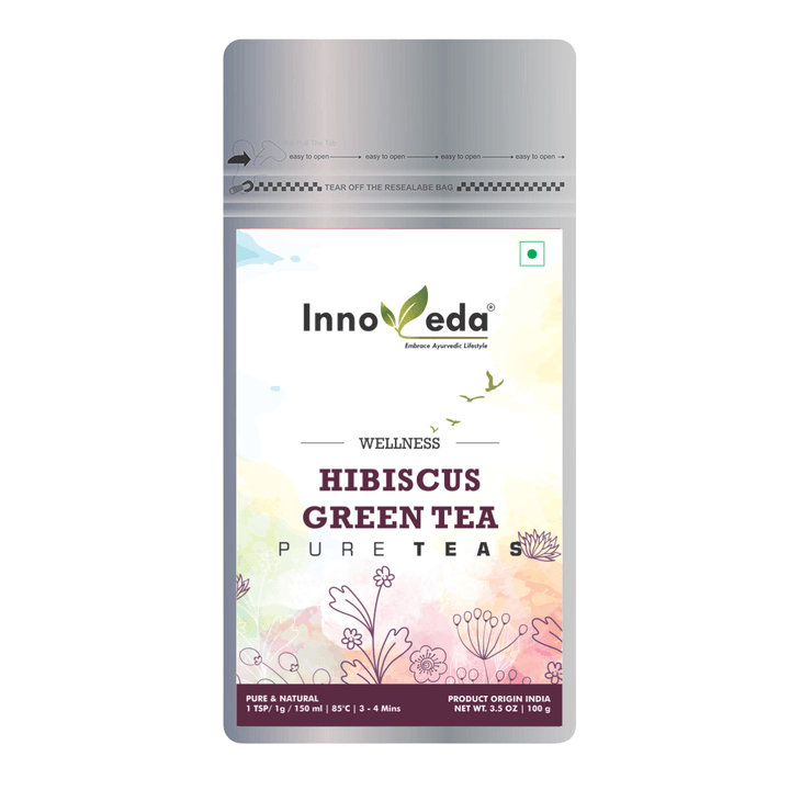 Hibiscus Green Tea Rich in Antioxidants (50 Tea Cups) 100 Grams