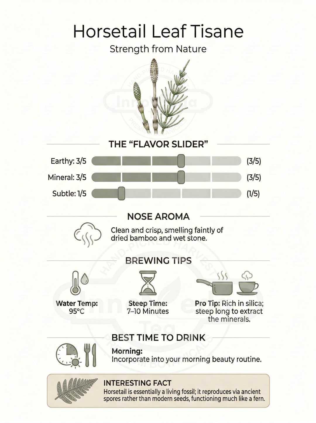 Schachtelhalmblatt-Tee für die Gesundheit von Haut, Haaren und Nägeln