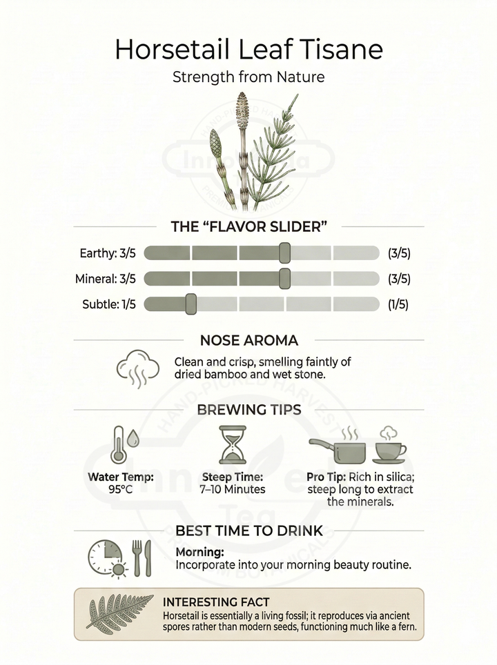 Schachtelhalmblatt-Tee für die Gesundheit von Haut, Haaren und Nägeln
