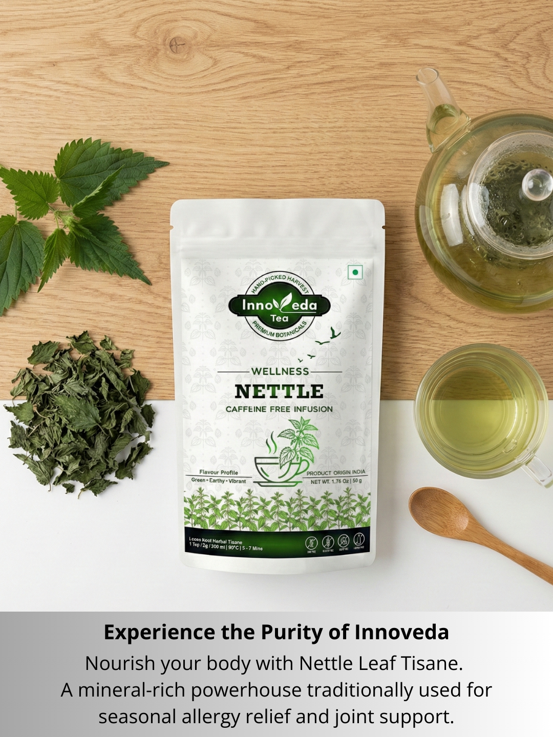 Thé aux feuilles d'ortie pour la santé des cheveux 