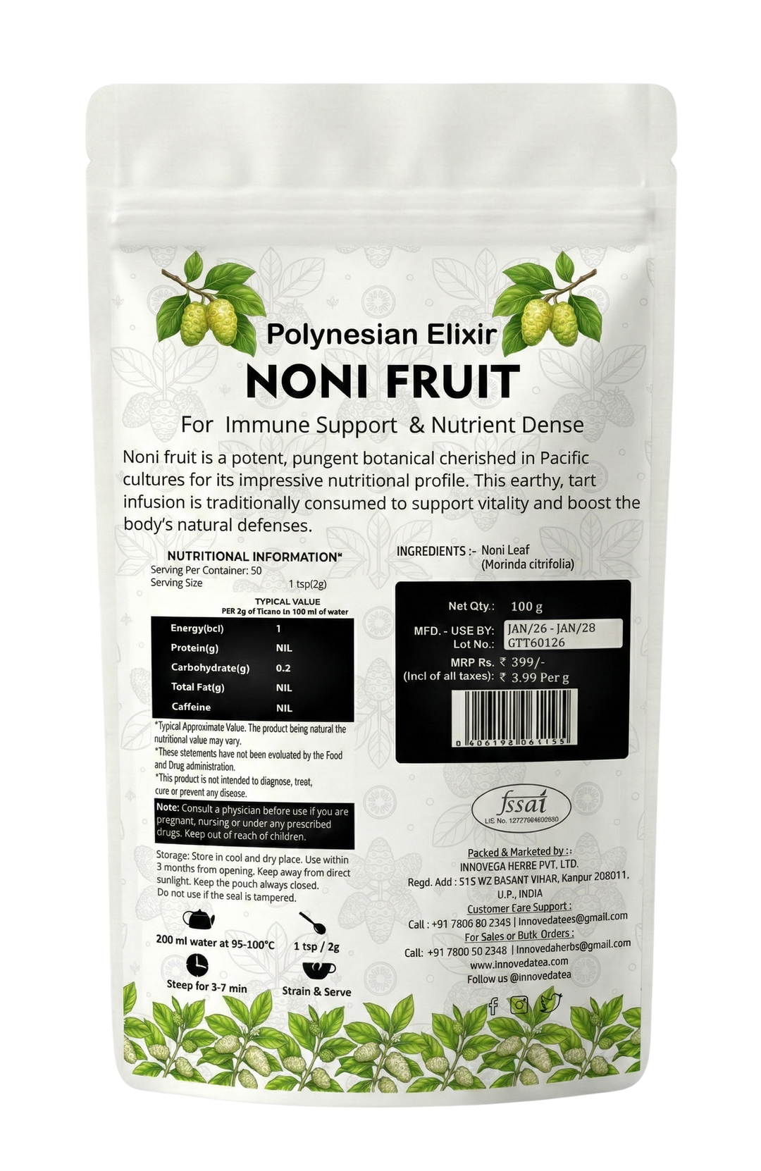 Noni Fruit Tisane 100 grams