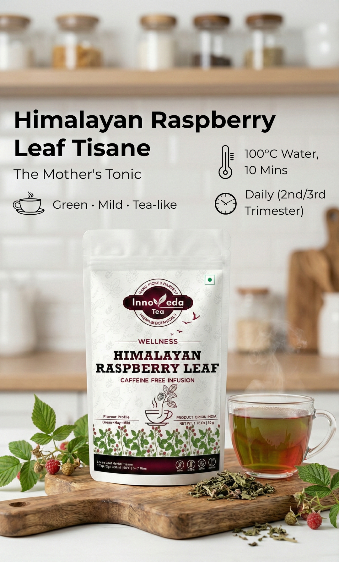 Thé aux feuilles de framboisier rouge