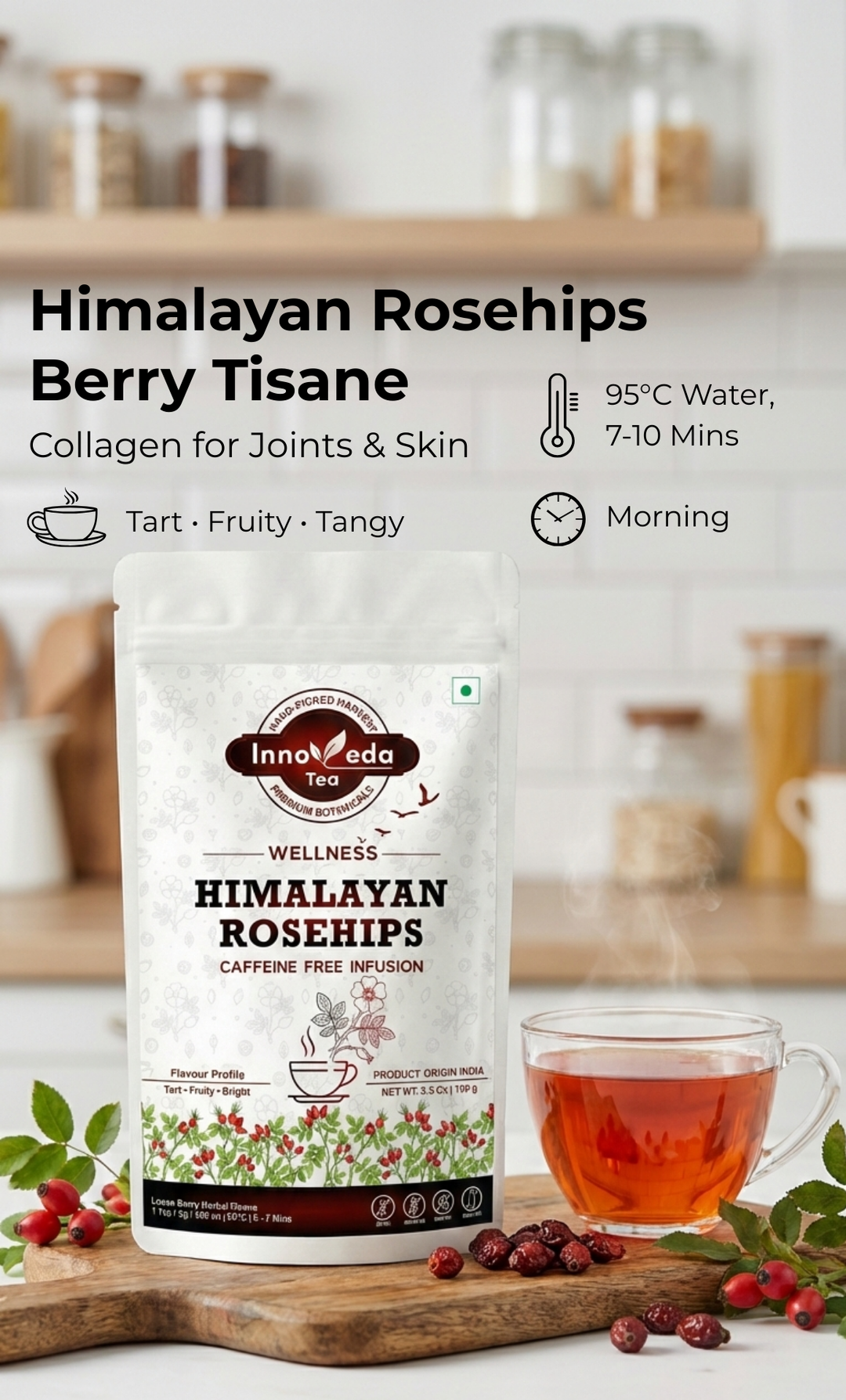 Hagebuttentee für die Gesundheit von Haar und Nägeln