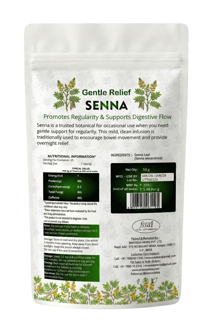 Reine Senna-Blätter zur Unterstützung der Verdauung 