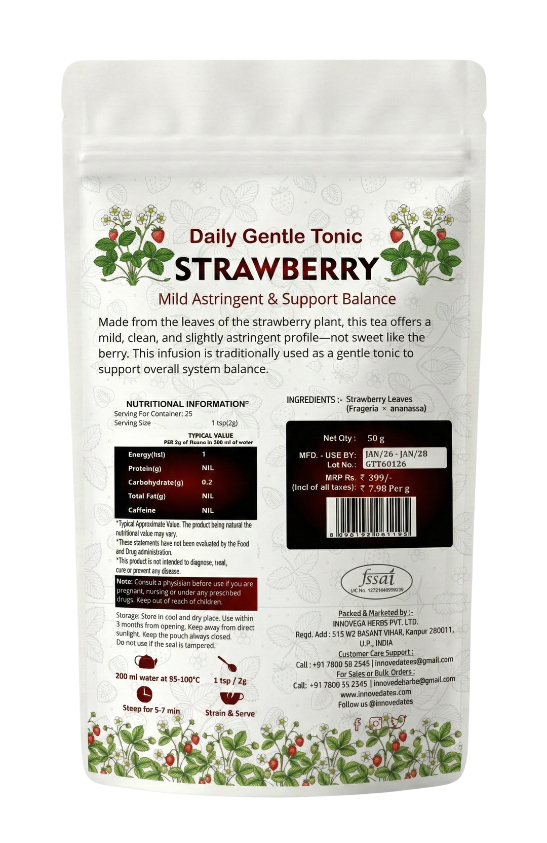 Strawberry Leaf Tisane 50 Grams