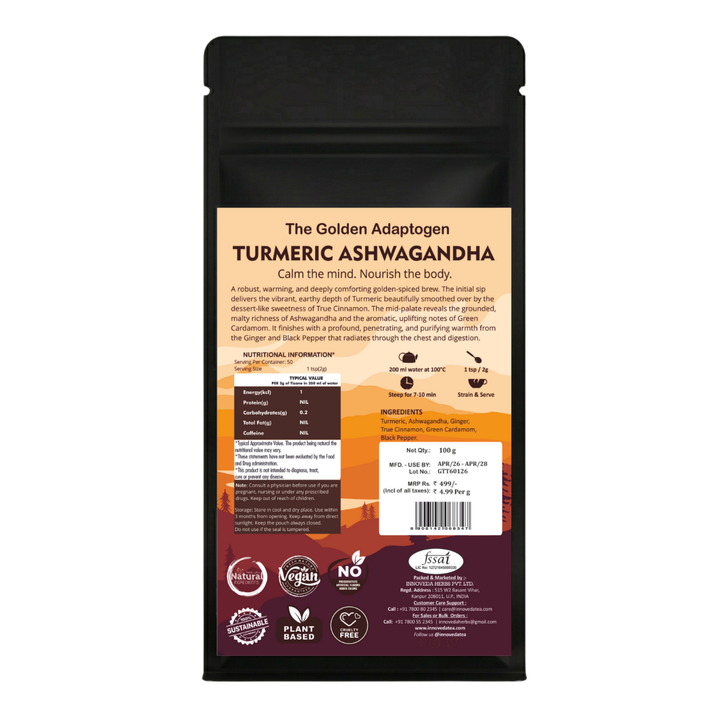 Thé Ashwagandha au curcuma