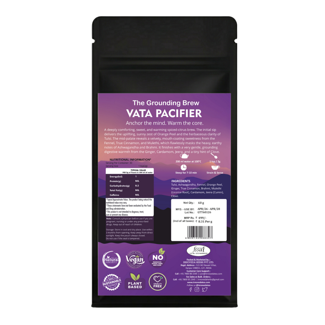 Vata Pacifier Tea (30 Tea Cups) 60 Grams