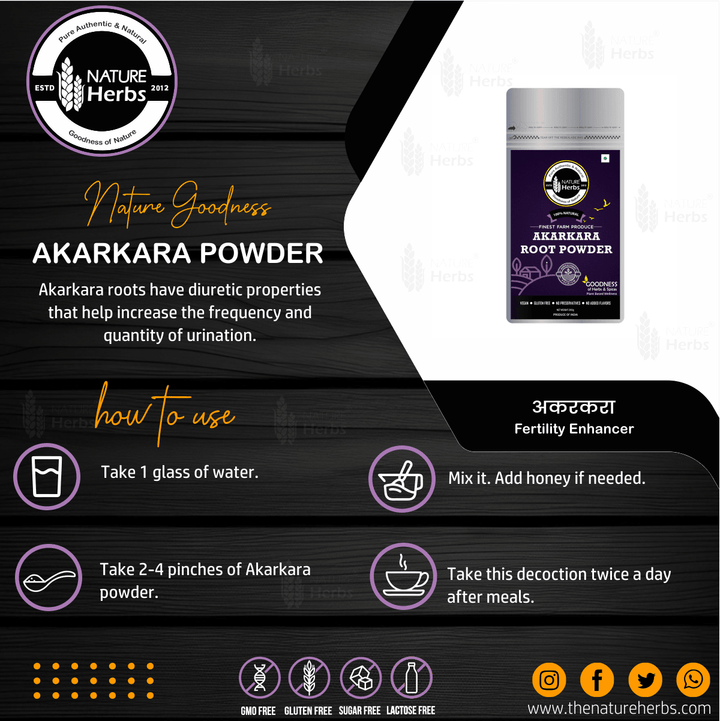 Akarkara Root Powder (Pellitory Root) अकरकरा/Anacyclus Pyrethrum/Akarkarabh - INNOVEDA
