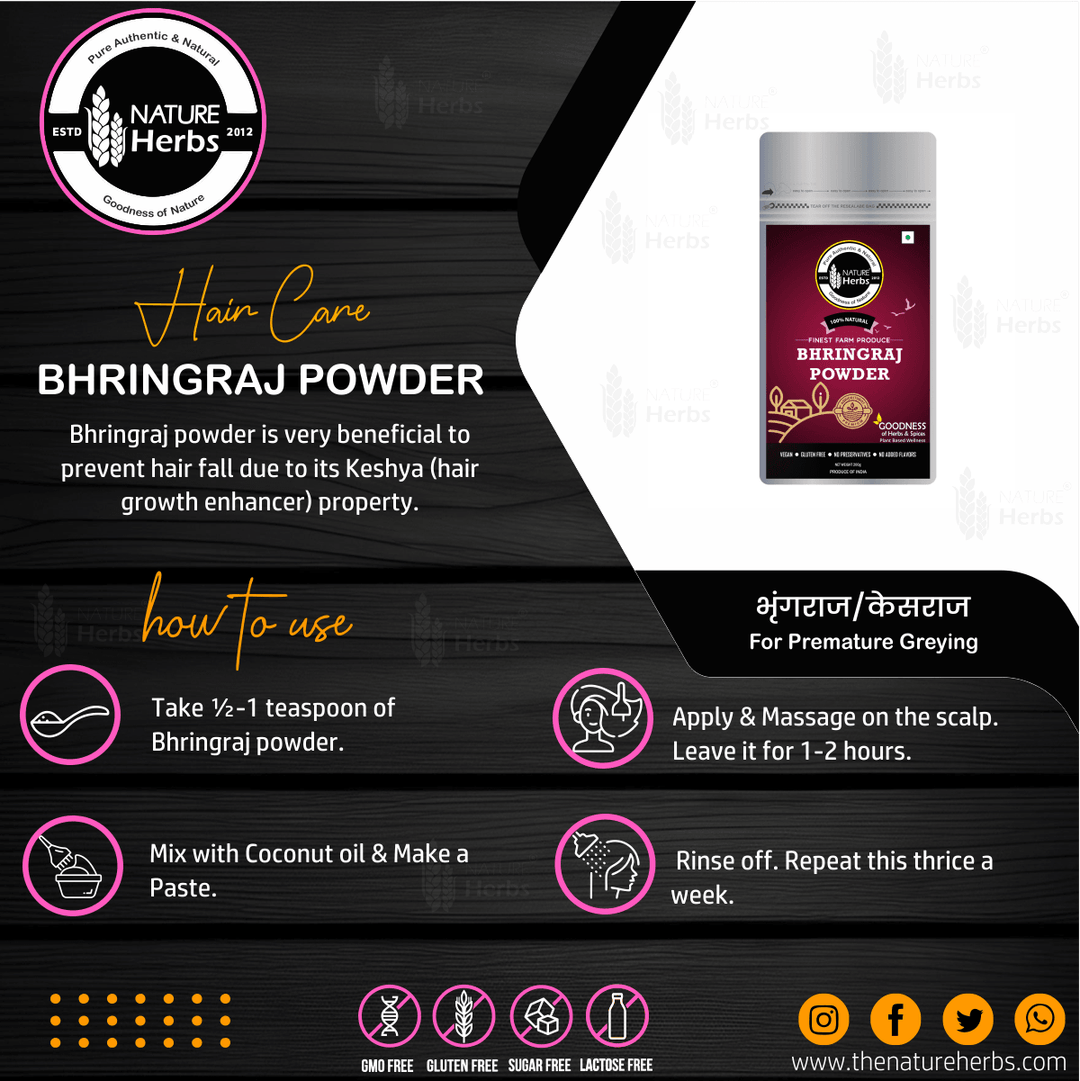 Bhringraj Powder For Health Hairs (Kesharaj) - INNOVEDA