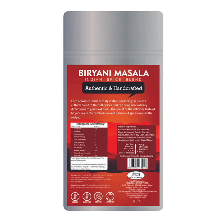 Biryani Masala Powder 250 Grams - INNOVEDA