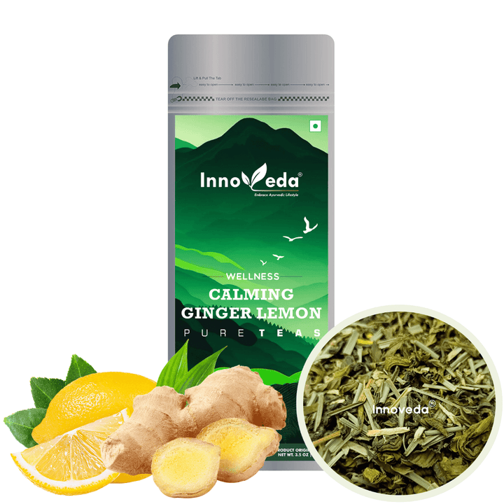 Calming Ginger Lemon Tea (50 Tea Cups) 100 Grams - INNOVEDA