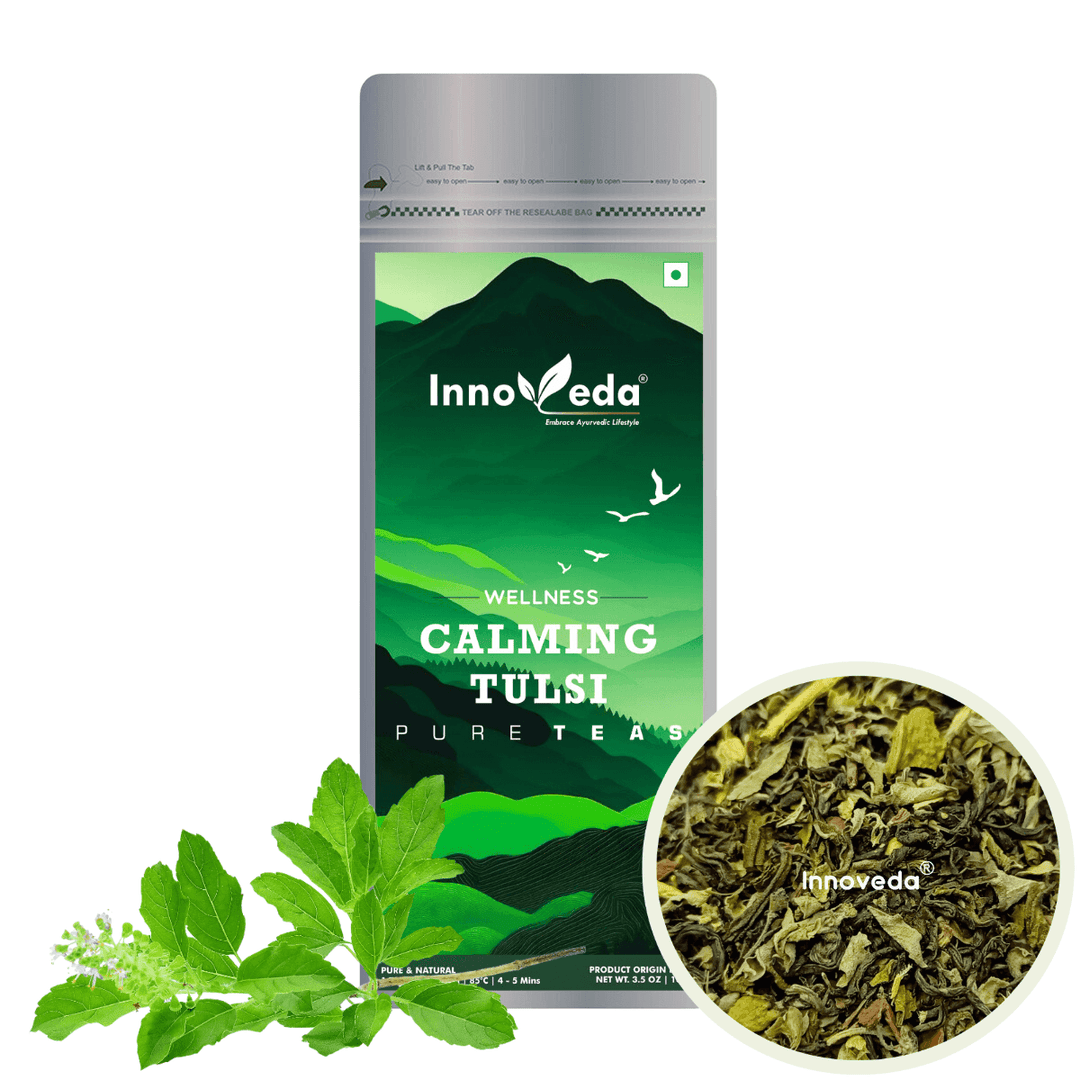 Calming Tulsi Tea (50 Tea Cups) 100 Grams - INNOVEDA