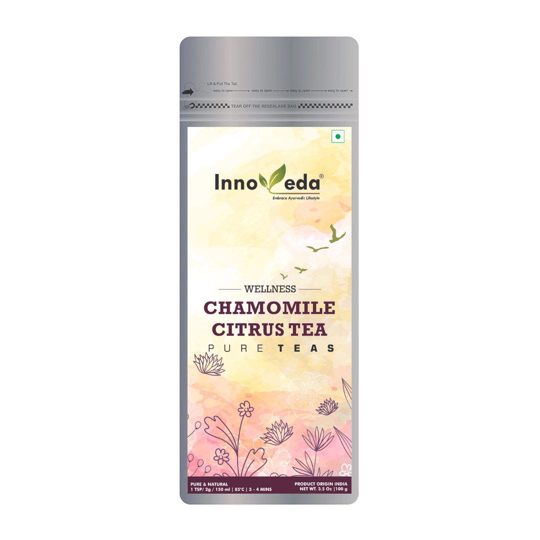 Chamomile Citrus Tea Relieves Stress (50 Tea Cups) 100 Grams - INNOVEDA