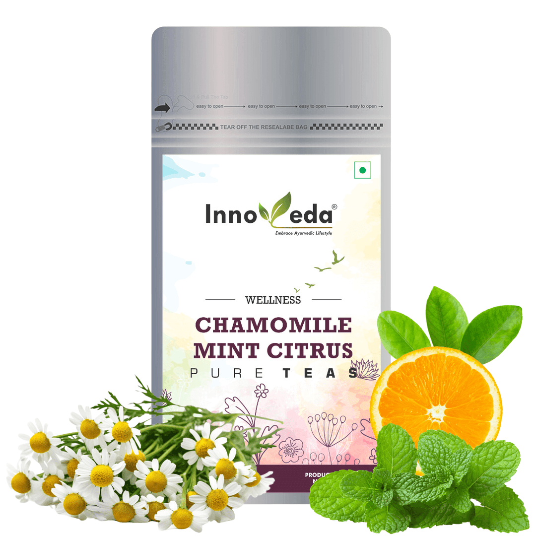 Chamomile Mint Citrus Tea Induce Calmness (30 Tea Cups) 50 Grams - INNOVEDA