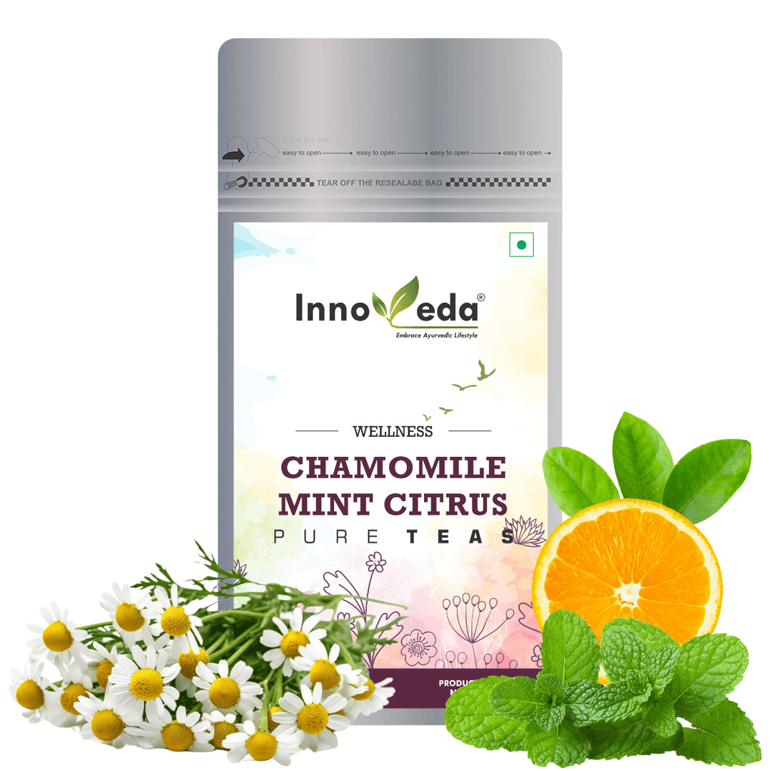 Chamomile Mint Citrus Tea Induce calmness & ease headaches - INNOVEDA