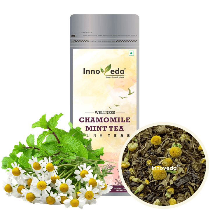 Chamomile Mint Tea for Calmness (50 Tea Cups) 100 Grams - INNOVEDA