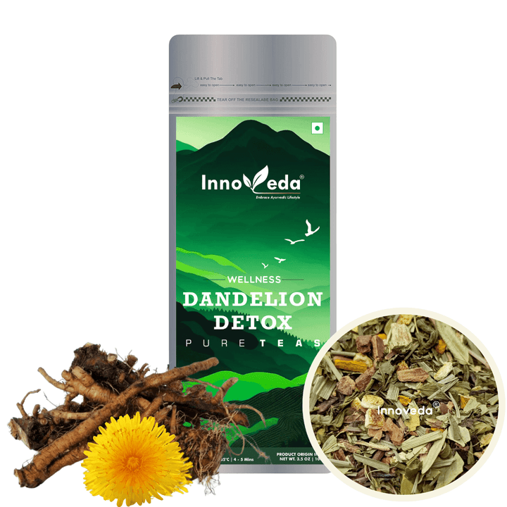 Dandelion Detox Tea For Liver Health (50 Tea Cups) 100 Grams - INNOVEDA