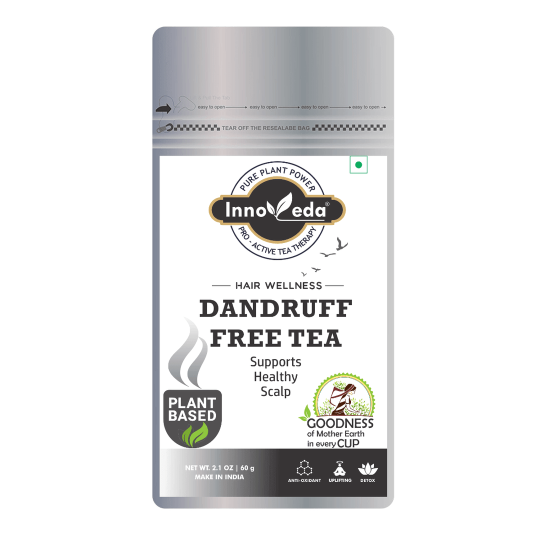 Dandruff Hair Tea Helps with Itchy Scalp, Shine & Repair (30 Tea Cups) 60 Grams - INNOVEDA