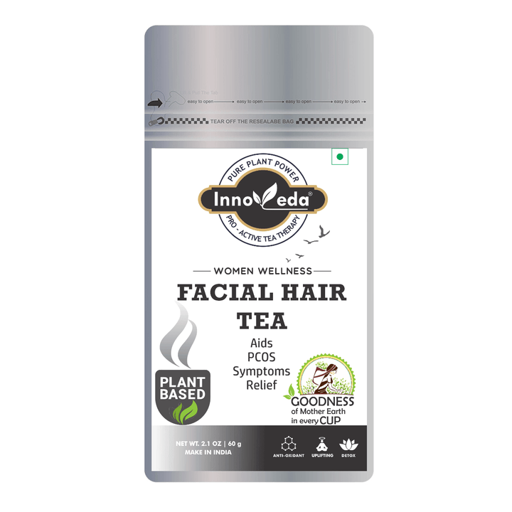 Facial Hair Tea to Reduce Hirsutism PCOD PCOS (30 Tea Cups) 60 Grams - INNOVEDA