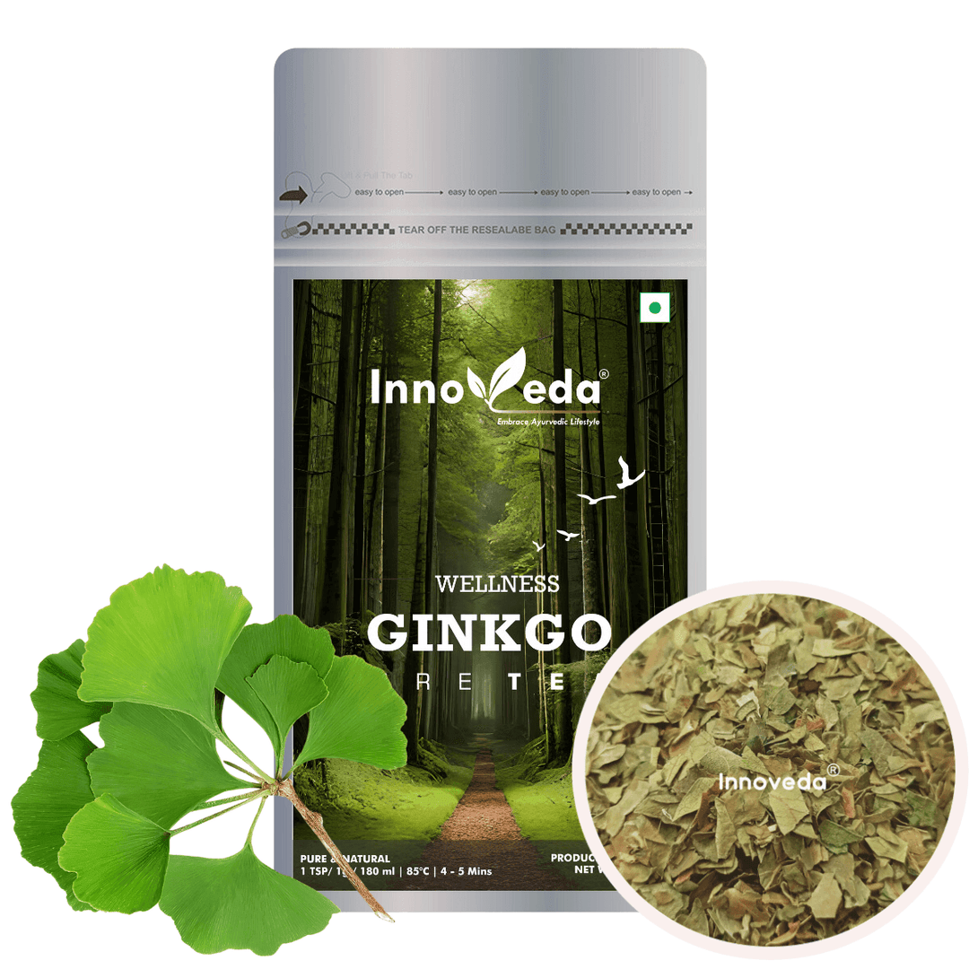 Ginkgo Brain tea Supports Cognitive Performance (25 Tea Cups) 28 Grams - INNOVEDA