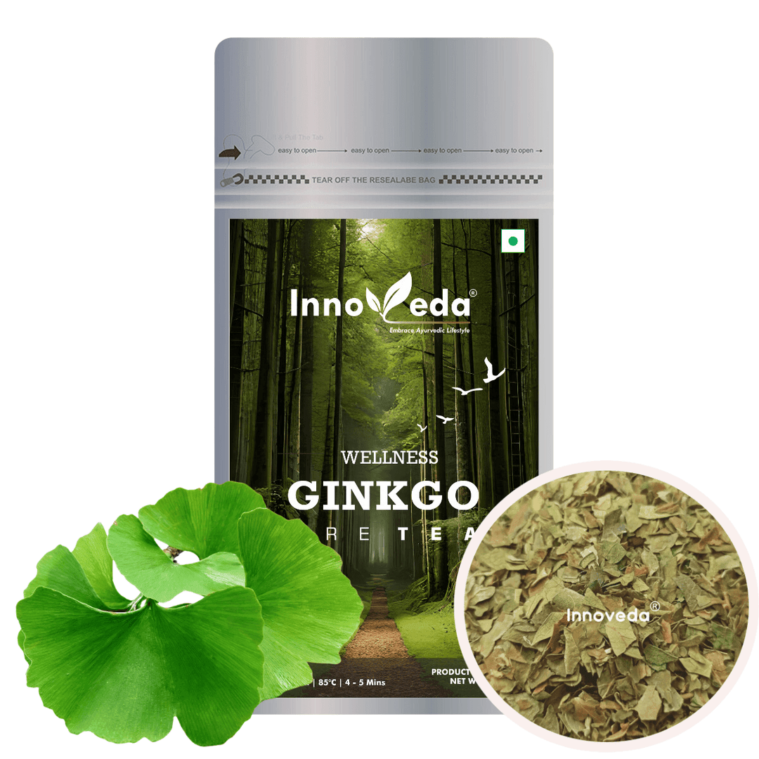 Ginkgo Brain tea Supports Cognitive Performance (25 Tea Cups) 28 Grams - INNOVEDA