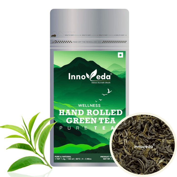 Hand Rolled Green Tea - Full Leaf Darjeeling Tea (30 Tea Cups) 50 Grams - INNOVEDA