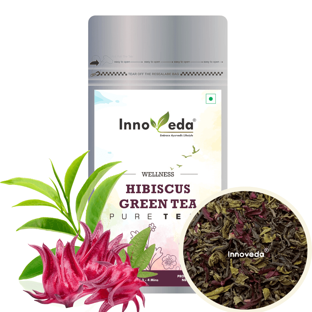 Hibiscus Green Tea Rich in Antioxidants (50 Tea Cups) 100 Grams - INNOVEDA