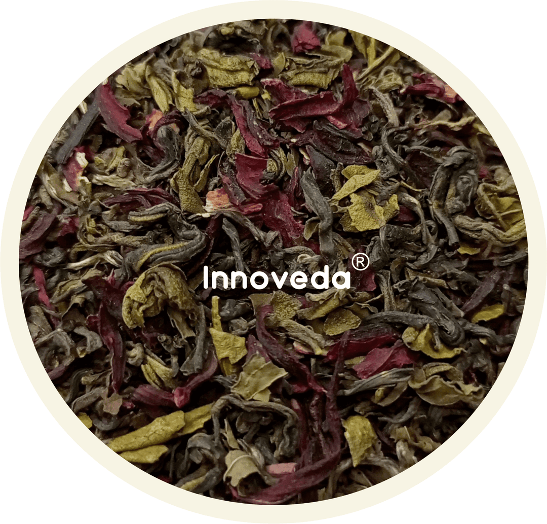 Hibiscus Green Tea Rich in Antioxidants (50 Tea Cups) 100 Grams - INNOVEDA