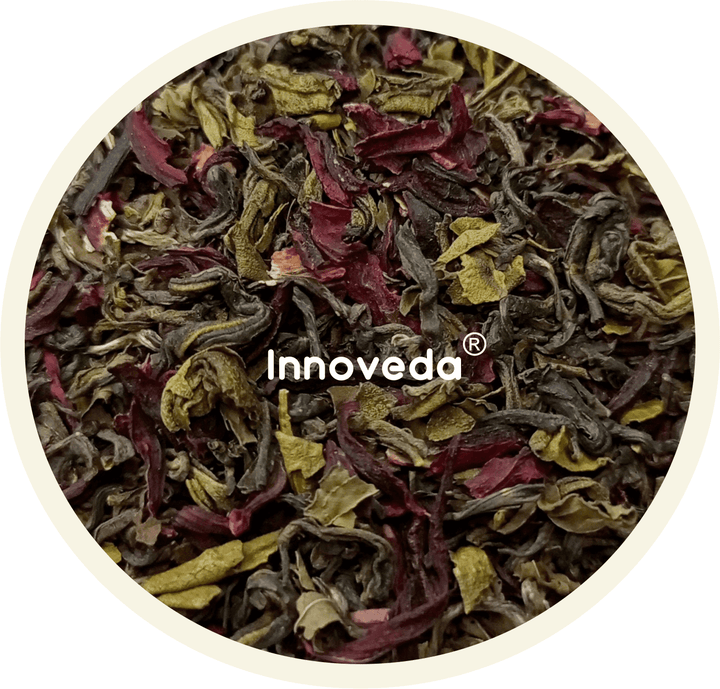 Hibiscus Green Tea Rich in Antioxidants (50 Tea Cups) 100 Grams - INNOVEDA