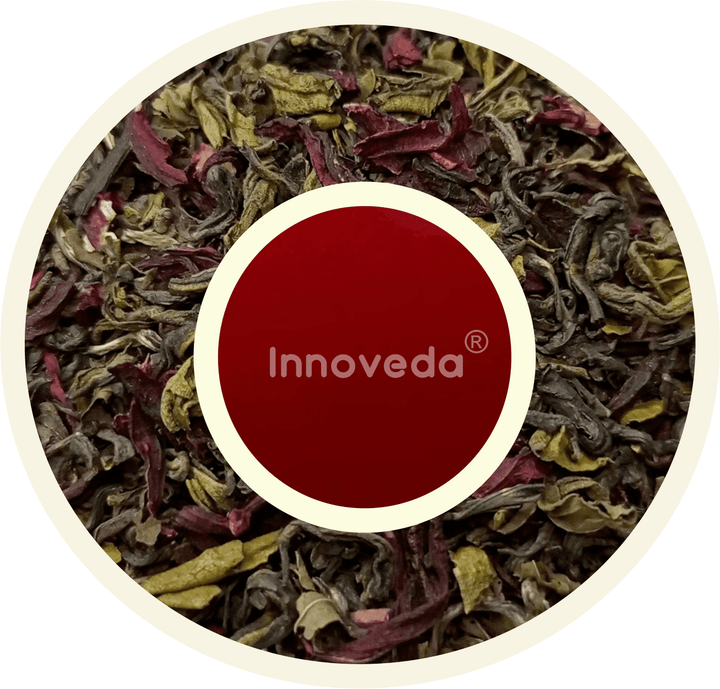 Hibiscus Green Tea Rich in Antioxidants (50 Tea Cups) 100 Grams - INNOVEDA