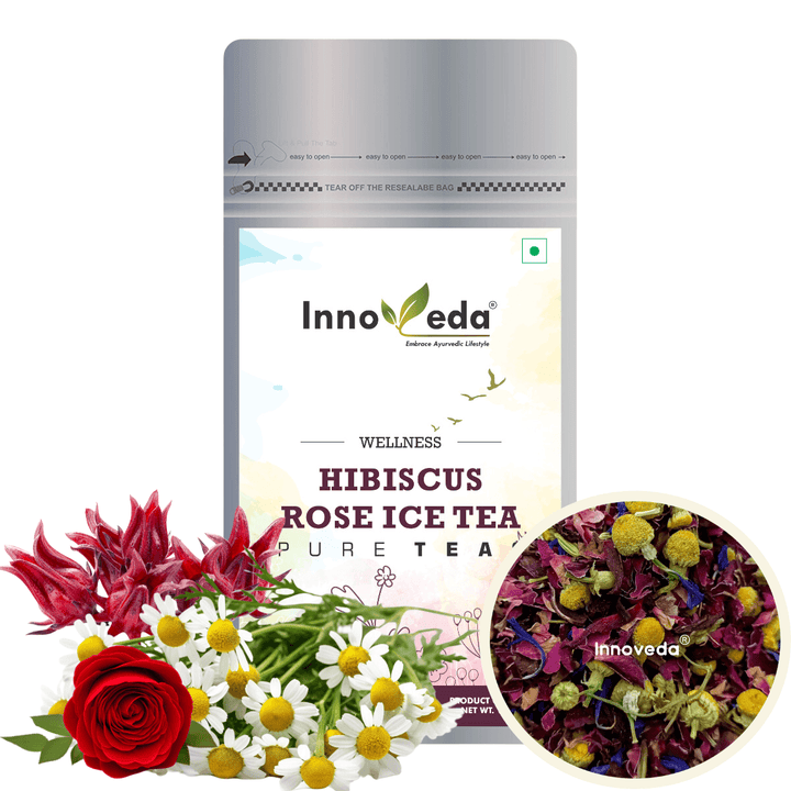 Hibiscus Rose Ice Tea For Happy Belly & Better Sleep (30 Tea Cups) 50 Grams - INNOVEDA