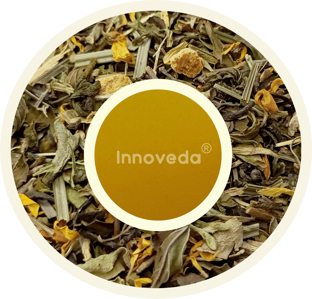 Immunity Boost Tea With Guduchi, Brahmi, Ginger, Neem, Ashwagandha - INNOVEDA